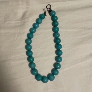 Turquoise-colored Beaded Necklace